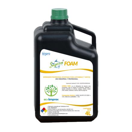DETERGENTE DE ESPUMA PARA ALFOMBRAS Y TAPICES 4L